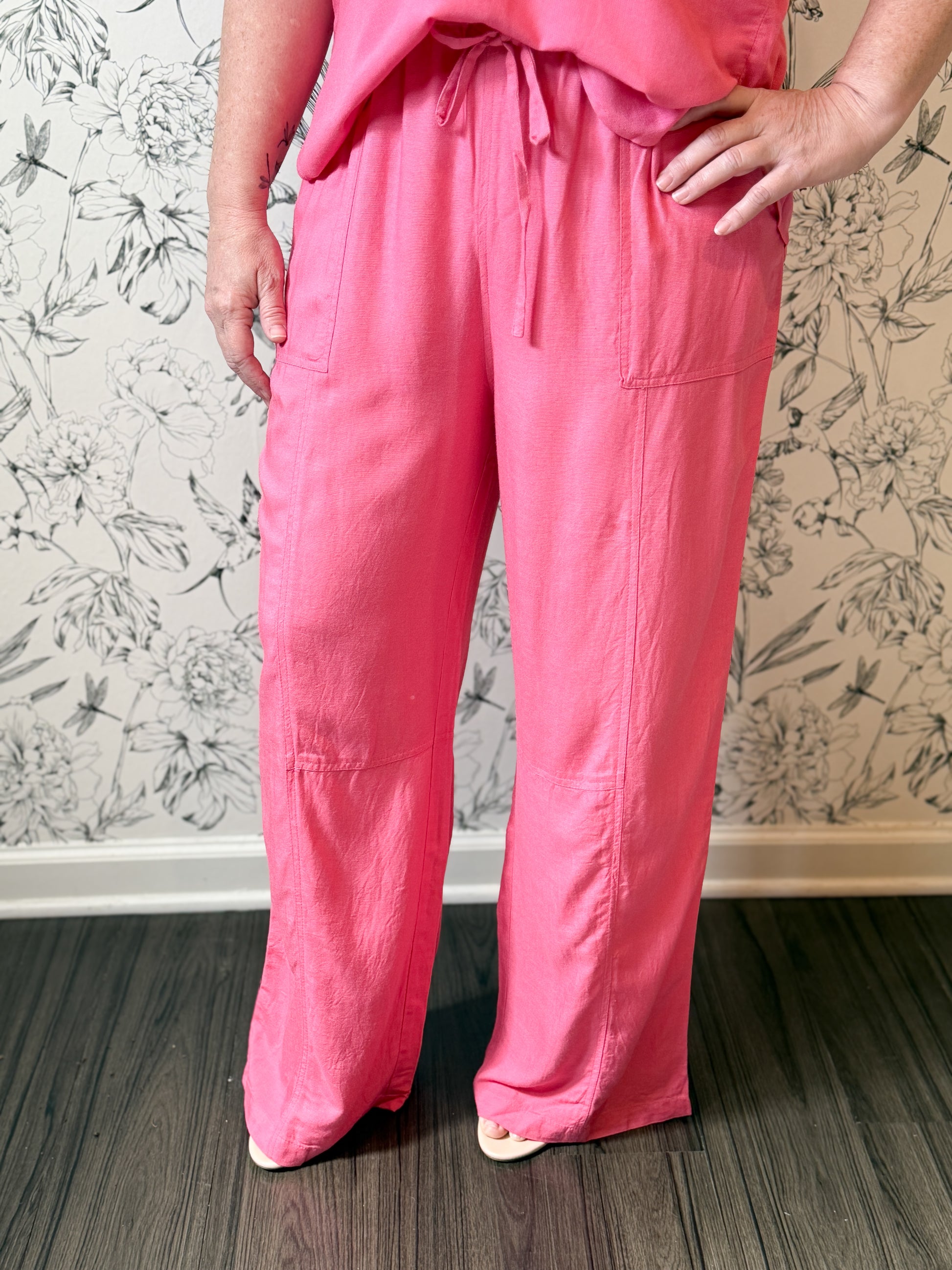 The Hibiscus Drawstring Trouser - Best & Co. Boutique