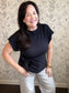 The Bridget Black Tie Blouse - Best & Co. Boutique