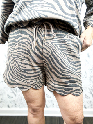 Tiger Theory Scalloped Shorts