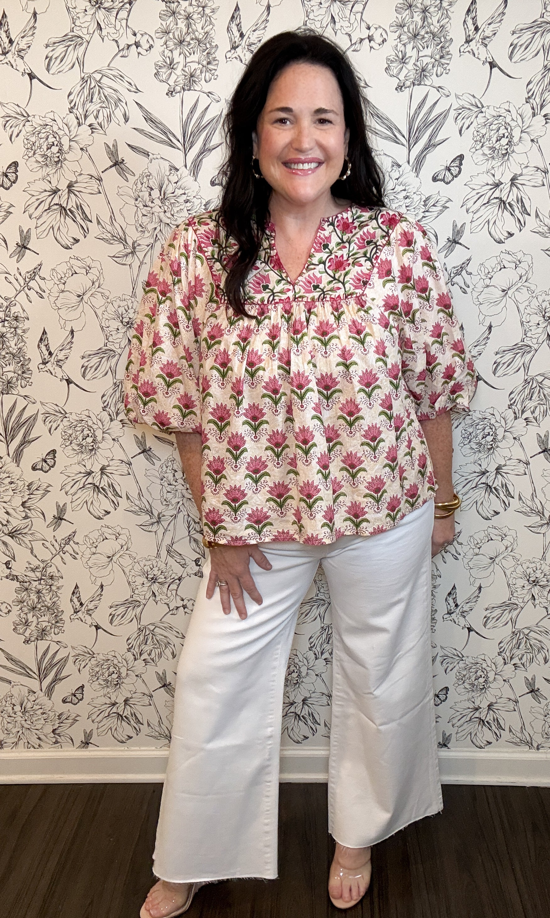 Sunset Sprig Top - Best & Co. Boutique