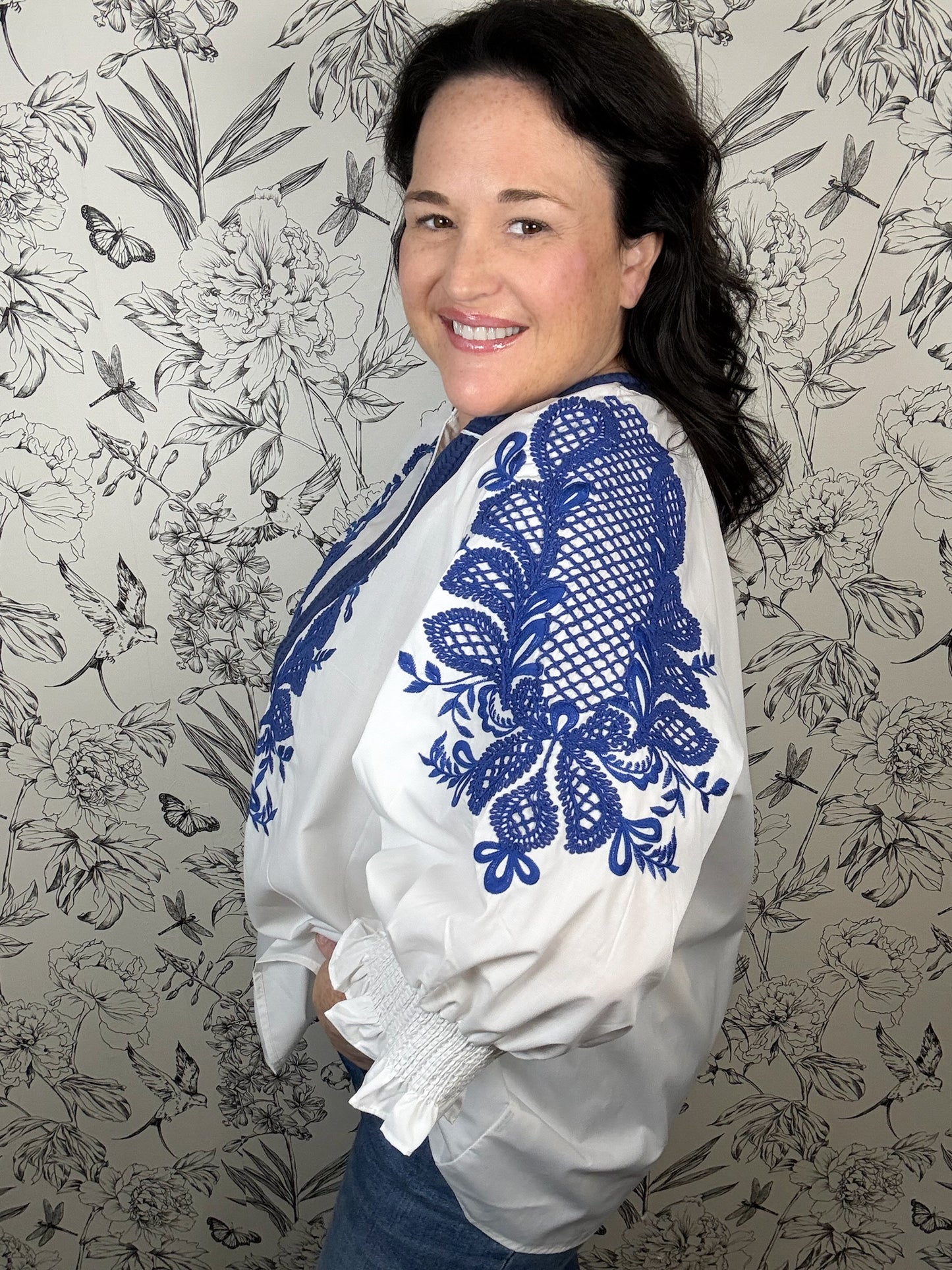 Seaside Stitch Embroidered Curvy