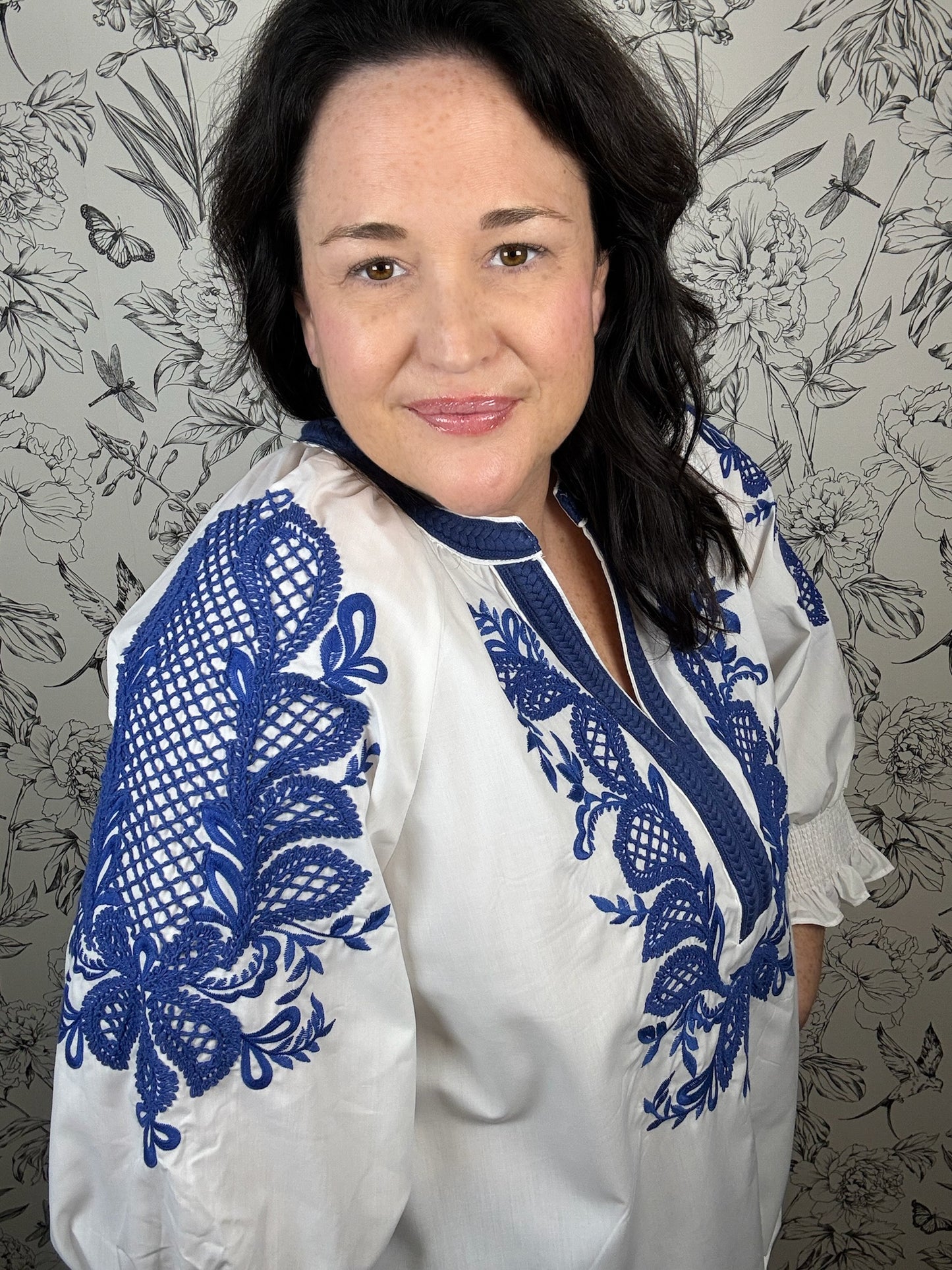 Seaside Stitch Embroidered Curvy