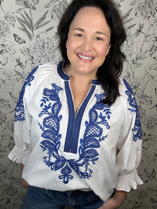 Seaside Stitch Embroidered Curvy