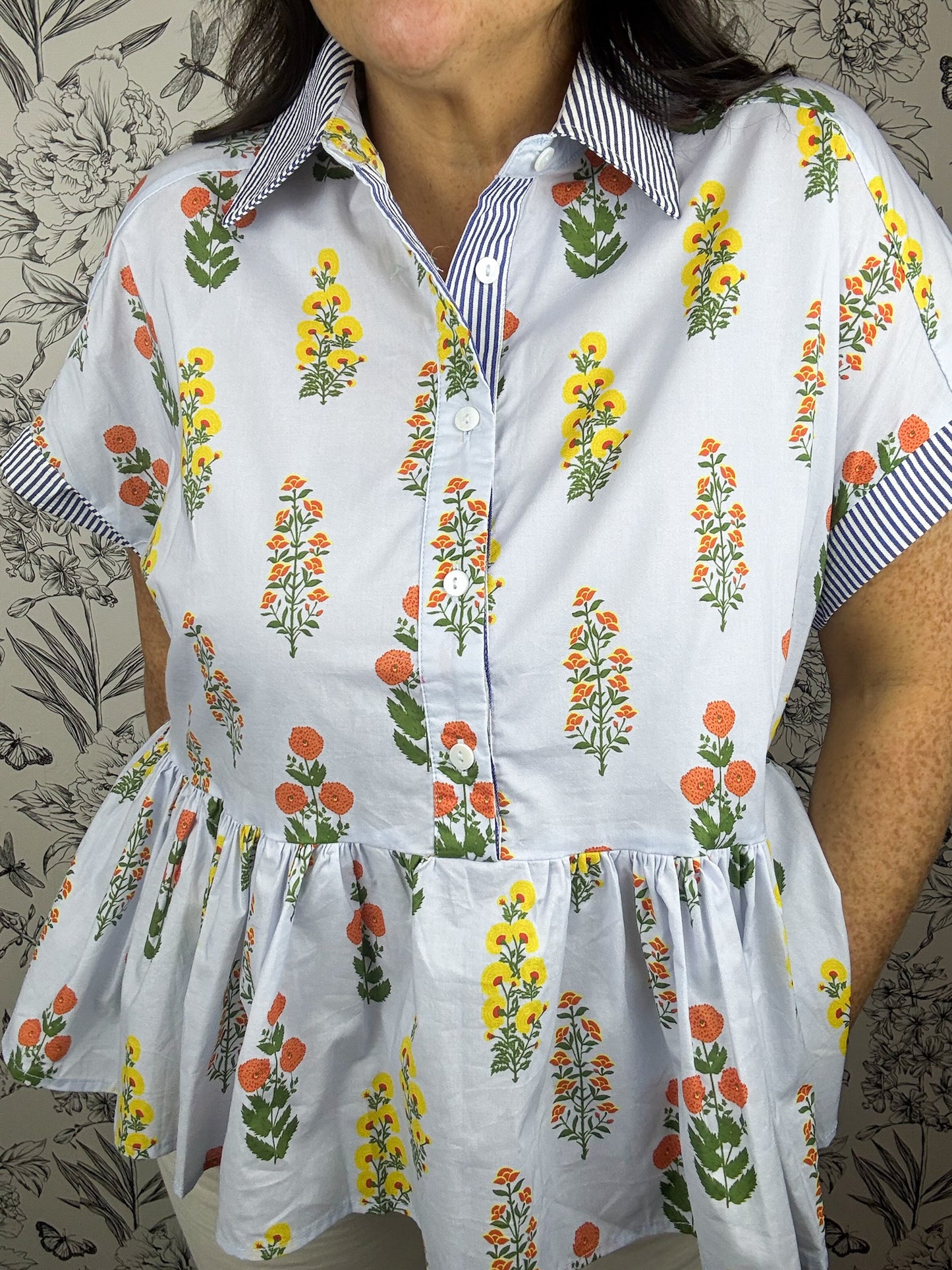 Bayside Bloom Button Up