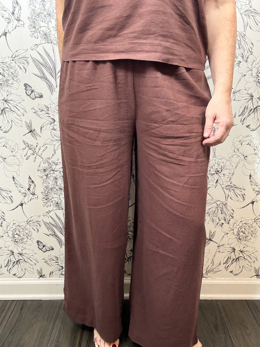 Scout chocolate cherry linen pant Z SUPPLY