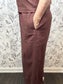 Scout Linen Pant in Chocolate Cherry