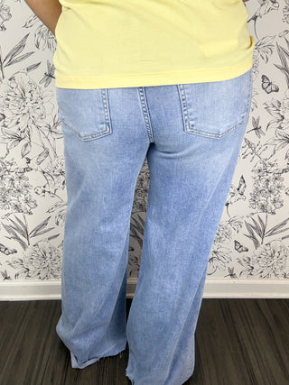 Laid Back Palazzo | Light Wash