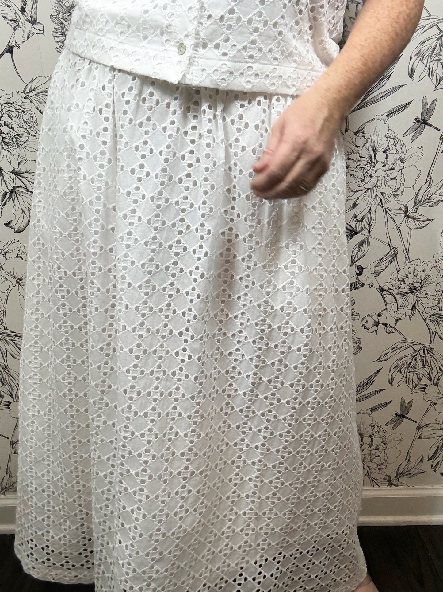 Heirloom Eyelet Midi Skirt