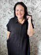 Black Anytime Shirt Dress in Curvy
