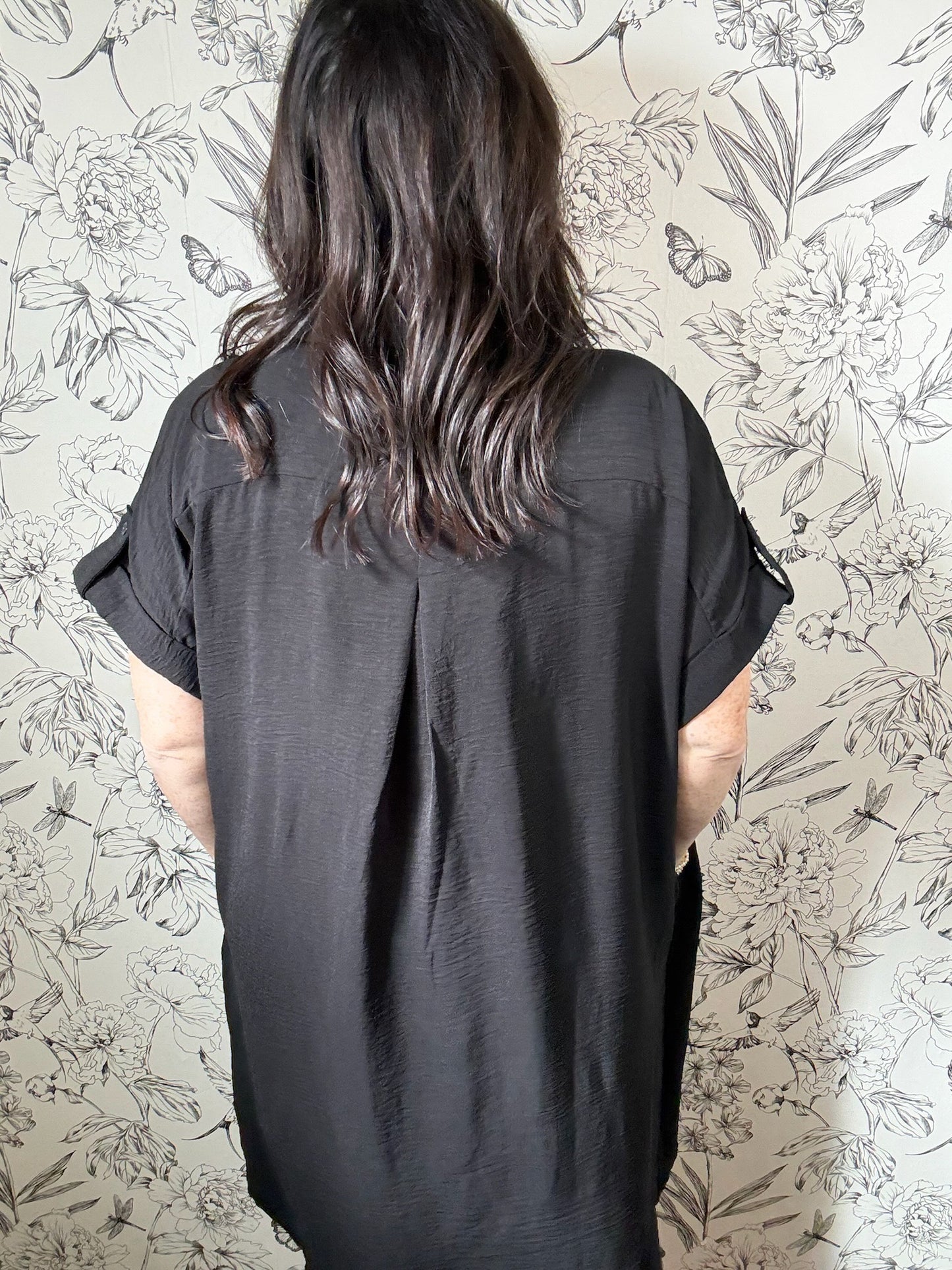 Black Anytime Shirt Dress in Curvy
