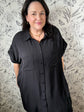 Black Anytime Shirt Dress in Curvy