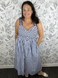 nautical stripe midi dress SKIES ARE BLUE
