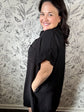 Black Anytime Shirt Dress in Curvy