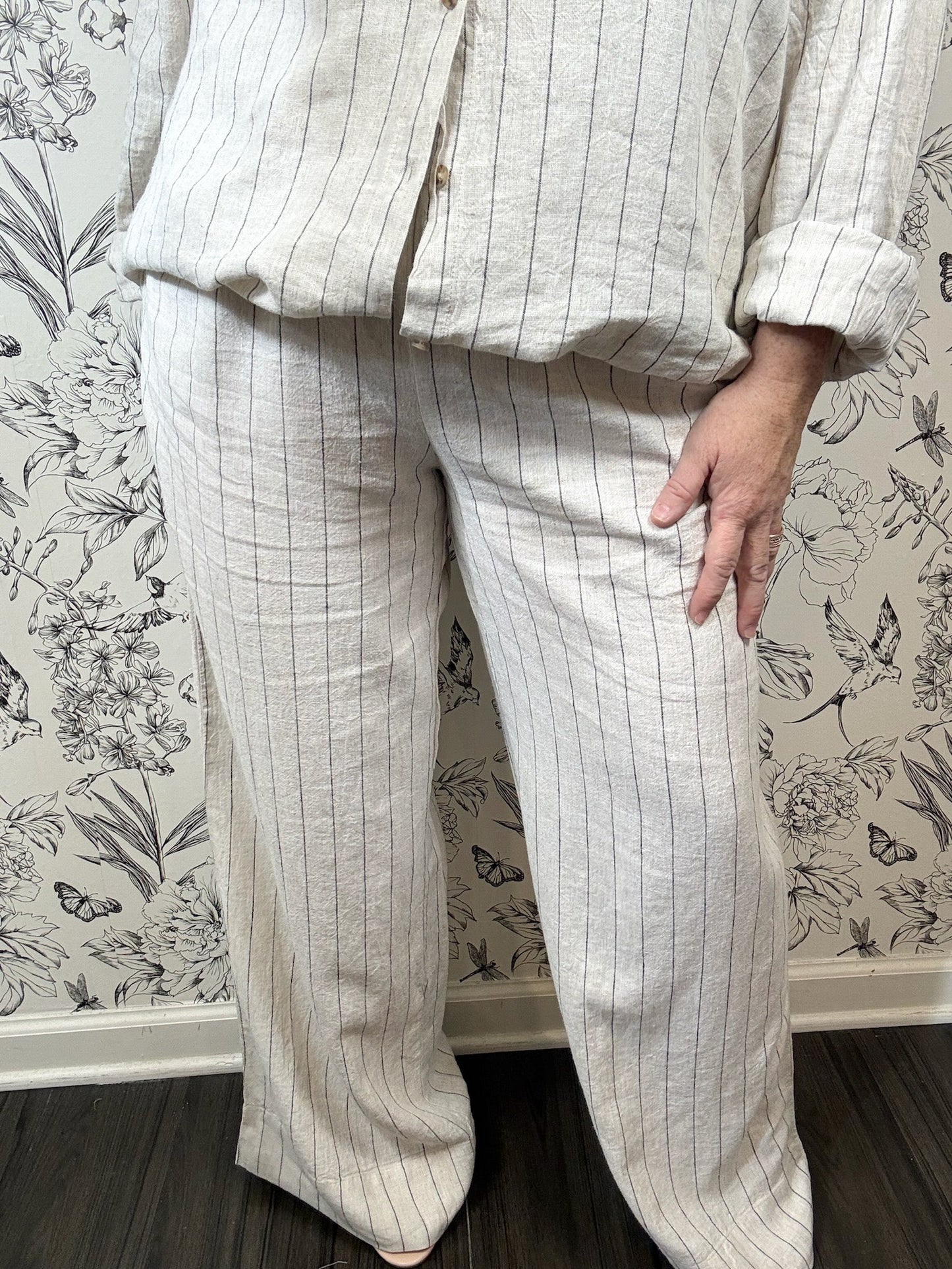 Henri Stripe Wide Leg Trouser