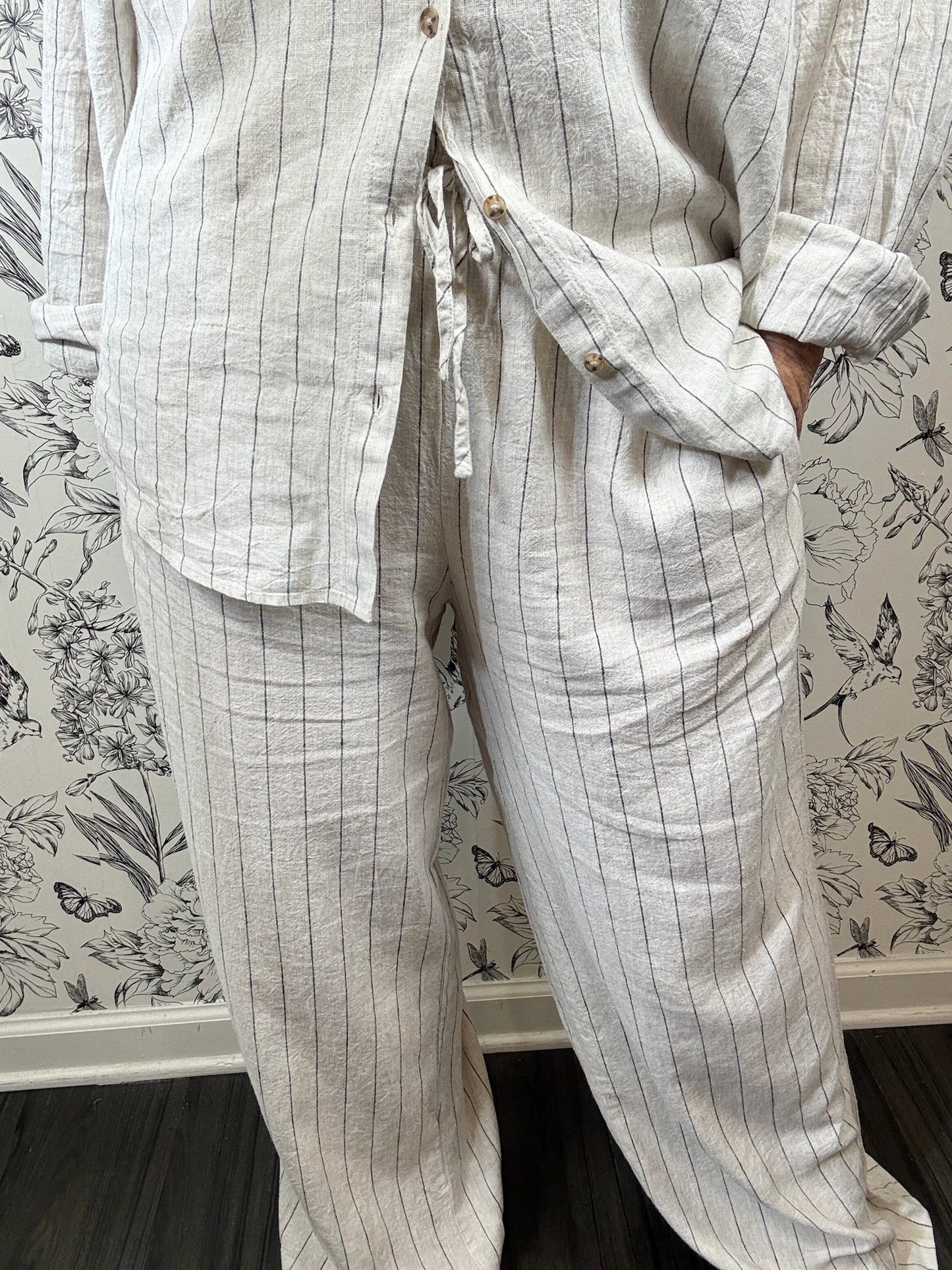 Henri Stripe Wide Leg Trouser