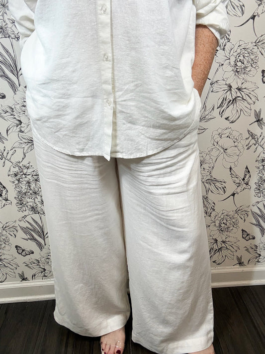Scout Linen Pant in White