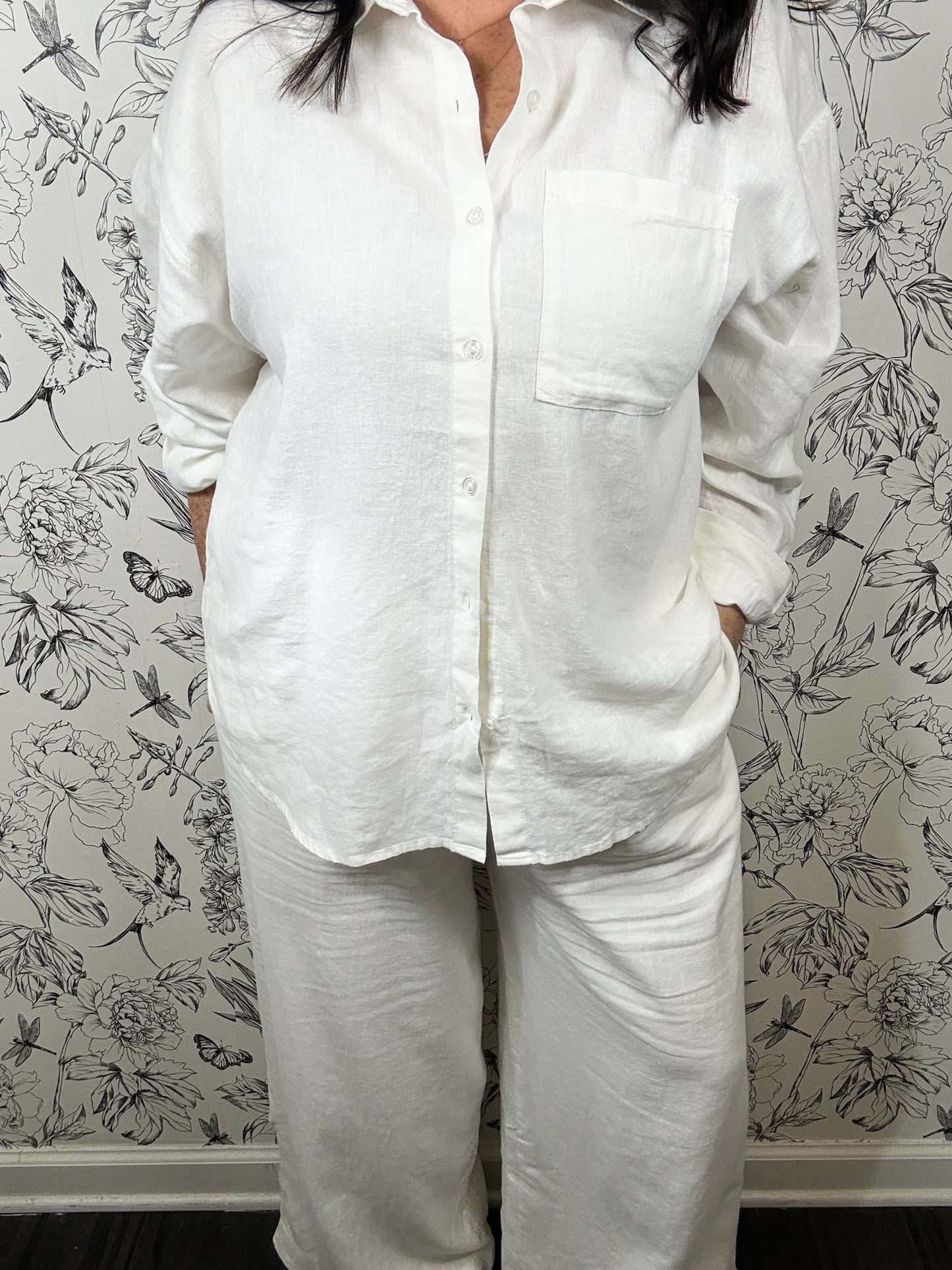 Alfie Button up in White