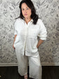 Alfie Button up in White