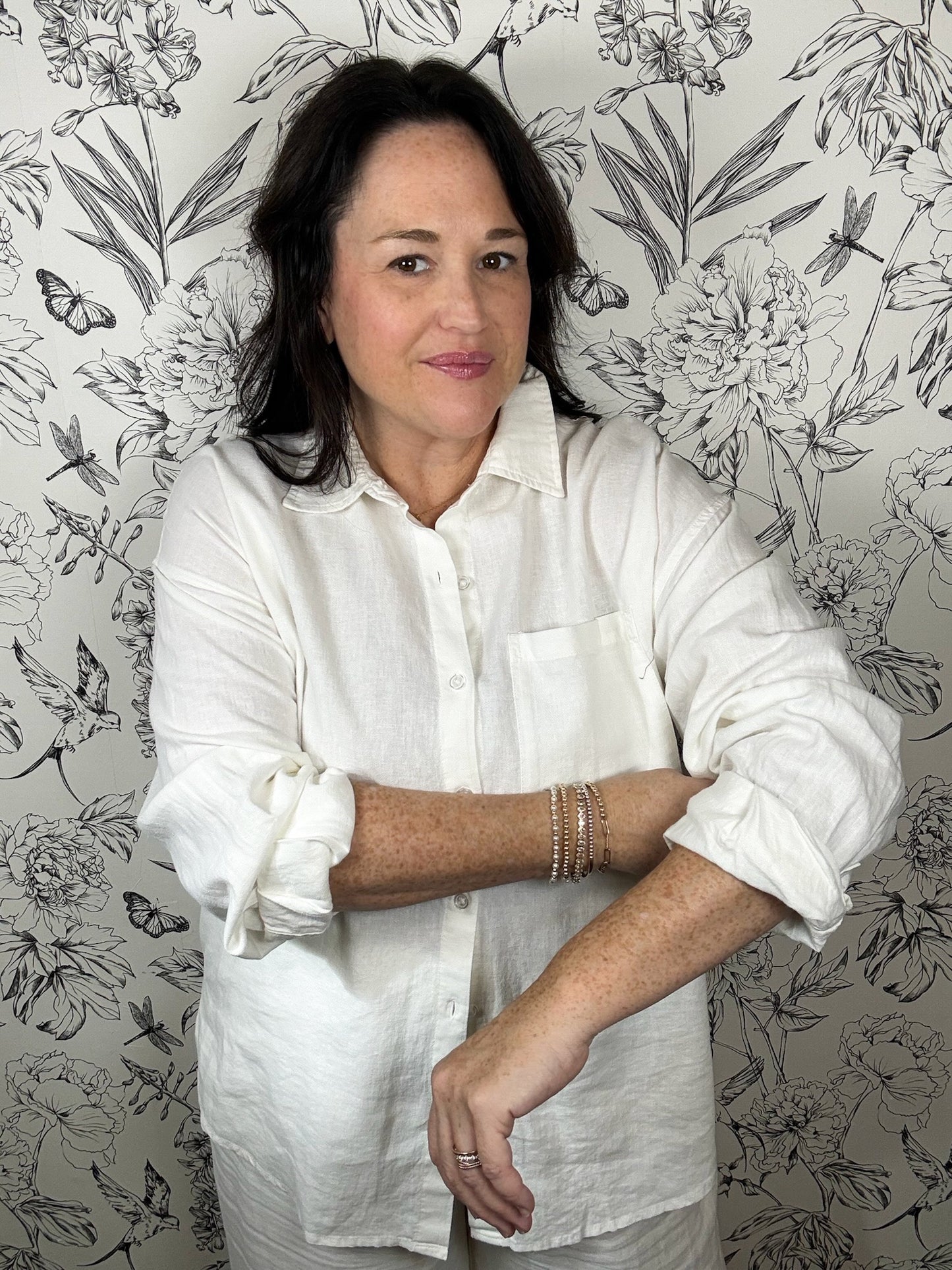 Alfie Button up in White