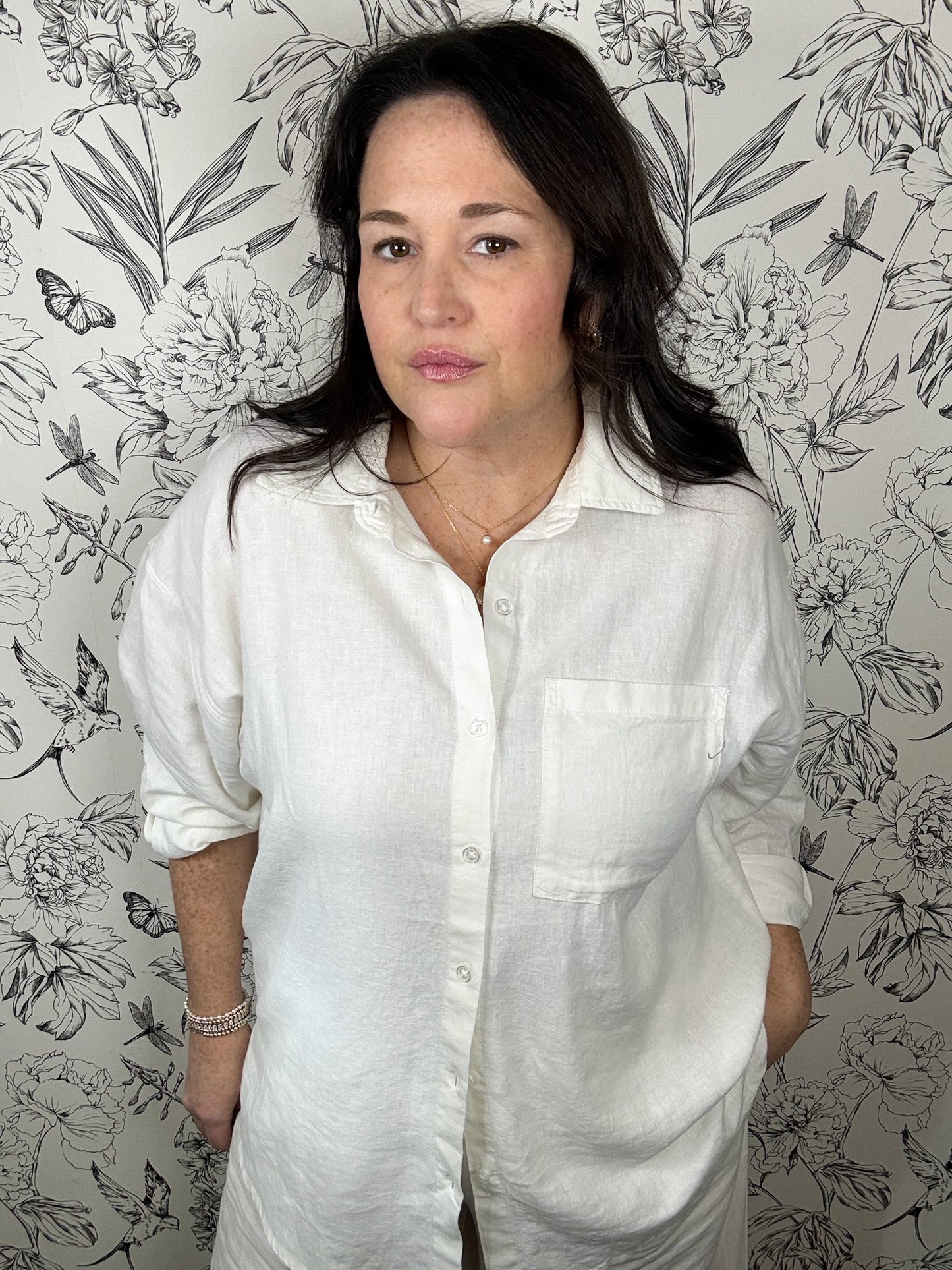 Alfie Button up in White