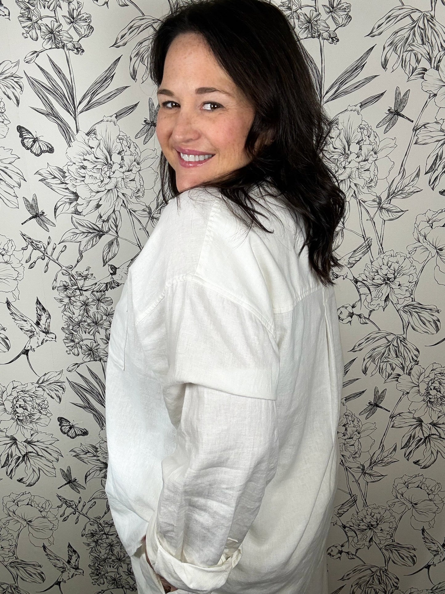Alfie Button up in White