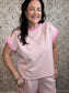 Pink Sands Stripe Lounge Top