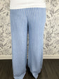 Ryan Wide Leg | Blue Stripe Tencel