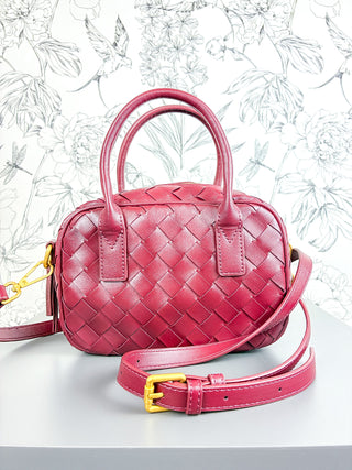 Uma Woven Crossbody | Burgundy