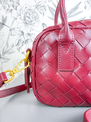 Uma Woven Crossbody | Burgundy