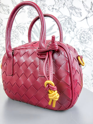 Uma Woven Crossbody | Burgundy