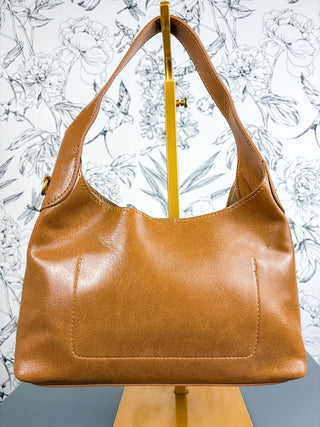 Amber Vegan Leather Small Hobo | Tan