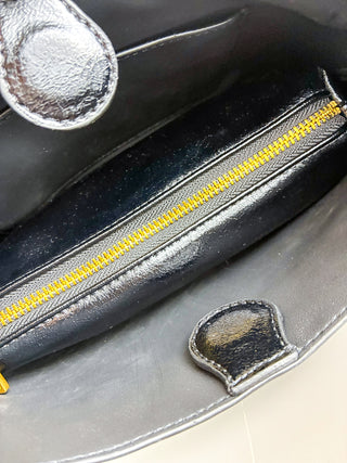Amber Vegan Leather Small Hobo | Black