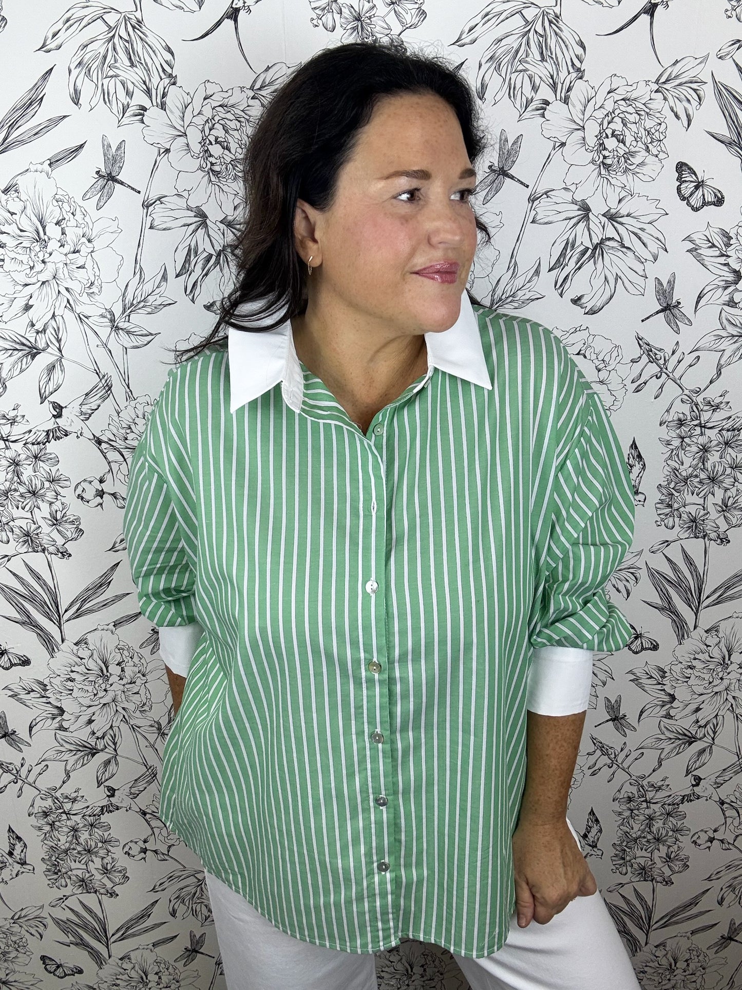 Fairway Stripe Poplin | Green
