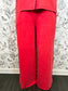 washed tomato red wide leg lounge pant JODIFL