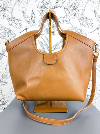 Ines 2-in-1 Reversible Shoulder Bag | Khaki & Python Print BC BAGS Detachable Crossbody Strap