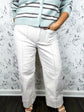 Ivory Fields Trouser  pintuck detail, thick hem, front patch pocket ENTRO