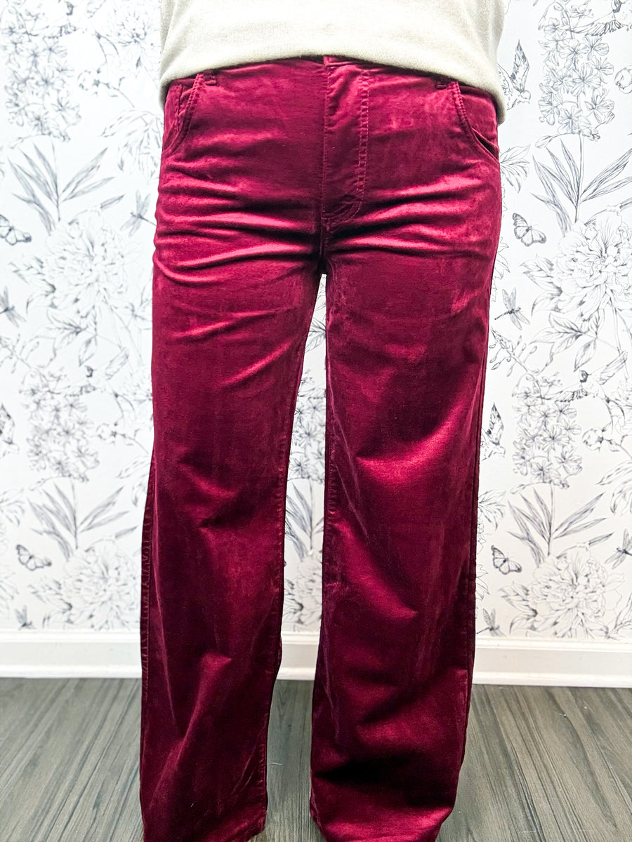 The Jean Velveteen | Cranberry