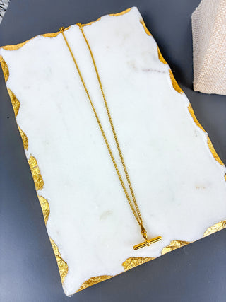 Dainty Bar Necklace , Kristy, Mila & Stevie 18K Gold Waterproof