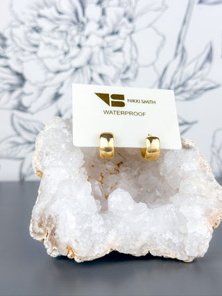 Mimi Chunky Gold Hoop Waterproof Nikki Smith