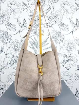 Noa Taupe Vegan Suede Shoulder Bag BC BAGS