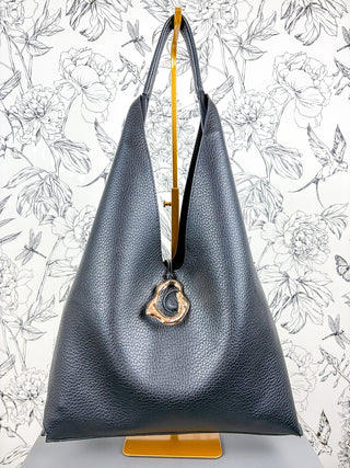Noma 2-in-1 Reversible Bucket Bag - Black Vegan Leather & Faux Suede BC BAGS