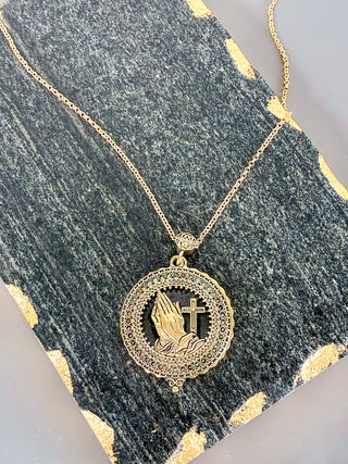 Prayerful Hands Magnifying Necklace