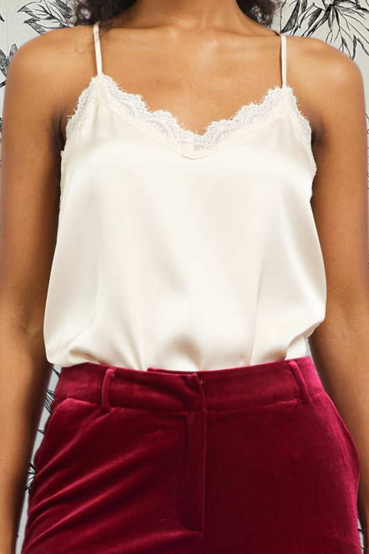 The Hannah Lace Silky Camisole - Best & Co. Boutique