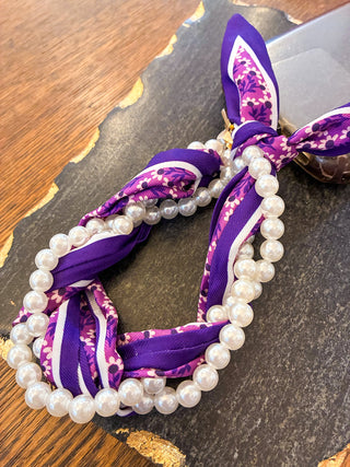 Purple and pear phone strap LSU GAME DAY 