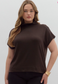 Layer Up Mock in Brown Curvy - Best & Co. Boutique