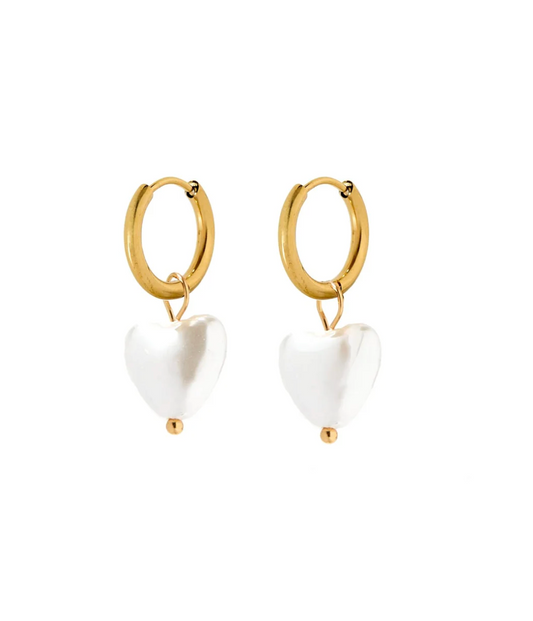 Willa Heart Gold Hoop