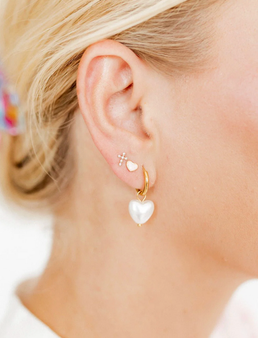 Willa Heart Gold Hoop