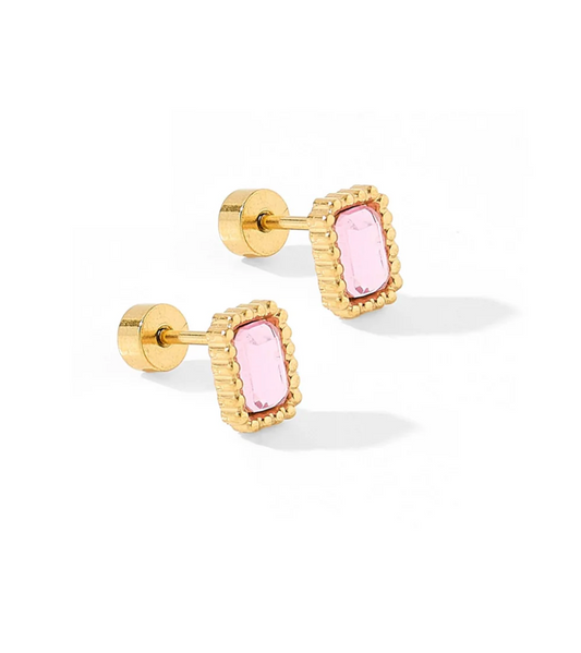 Madison Pink Stud Earring