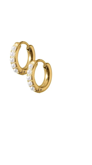 Scarlett Huggie Earrings | Pearl