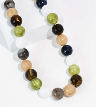 Olive Mix Beaded Necklace